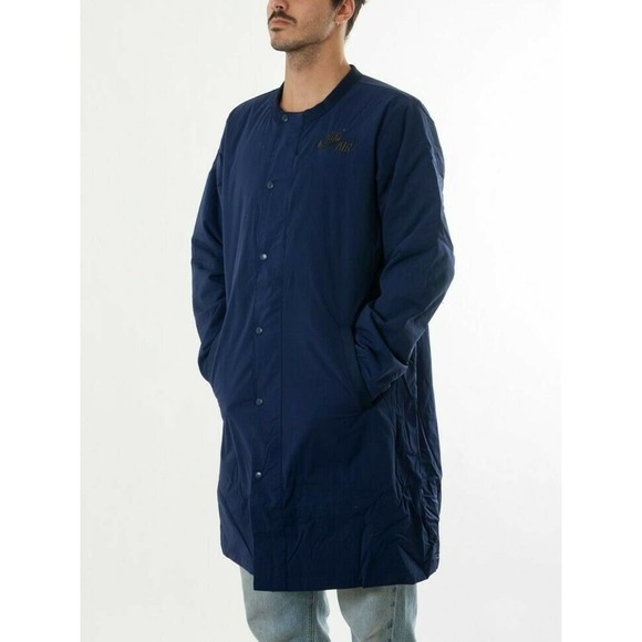 Nike Air Varsity Thermal Insulated Bomber Jacket Parka Obsidian Blue Size Medium - Picture 1 of 9